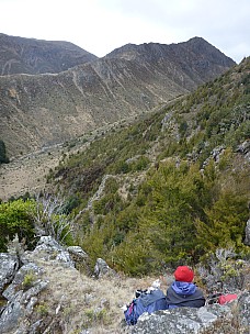 2015-10-02 11.50.58 P1000199 Simon - view into Station Creek from ridge.jpeg: 3456x4608, 5163k (2015 Nov 06 16:18)