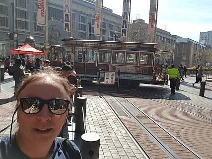 Selfie with Cable Car on turntable
Photo: Jim
2020-02-27 12.10.24; '2020 Feb 27 12:10'
Original size: 3,264 x 2,448; 1,978 kB