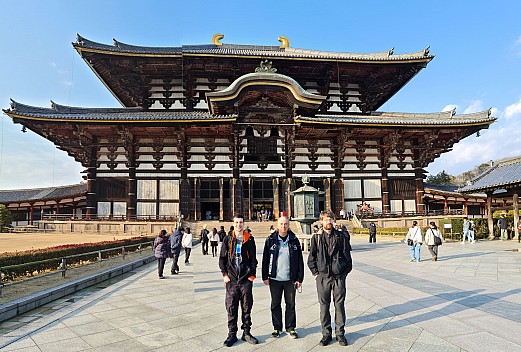 Adrian, Jim, and Kevin in front of Tōdai-ji
Photo: Simon
2024-03-14 16.23.22; '2024 Mar 14 20:23'
Original size: 13,467 x 9,098; 15,635 kB; stitch
2024-03-14 16.23.22 S20+ Simon - Adrian, Jim, and Kevin in front of Tōdai-ji_stitch.jpg Adrian, Jim, and Kevin in front of Tōdai-ji
Photo: Simon
2024-03-14 16.23.22; '2024 Mar 14 20:23'
Original size: 13,467 x 9,098; 15,635 kB; stitch
2024-03-14 16.23.22 S20+ Simon - Adrian, Jim, and Kevin in front of Tōdai-ji_stitch.jpg