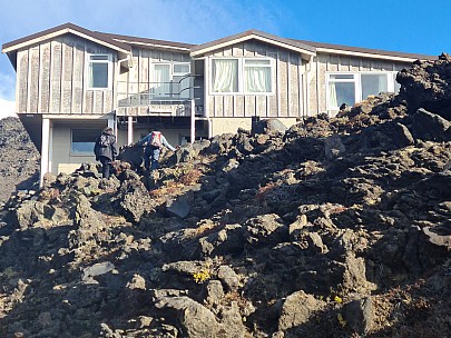 Kevin and Simon arriving at Tararua Lodge
Photographer;&nbsp;Adrian
2024-09-09&nbsp;16.13.23;&nbsp;Metadata time: '2024 Sept 09 16:13'
Original size:&nbsp;9,248 x 6,936; 8,835 kB
Filename: 2024-09-09 16.13.23 Adrian - Kevin and Simon arriving at Tararua Lodge.jpg
