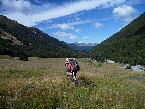 2016-01-08 10.53.06 P1040139 Philip - nearing Ben Avon Hut.jpeg: 4320x3240, 5474k (2016 Jan 08 10:53)