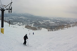 Skiing Hirafu