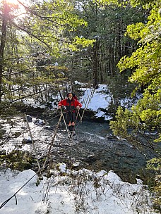 Brian on three wire bridge across Cameron Creek
Photographer;&nbsp;Simon
2022-08-01&nbsp;10.18.12;&nbsp;Metadata time: '2022 Aug 01 10:18'
Original size:&nbsp;3,024 x 4,032; 6,587 kB
Filename: 2022-08-01 10.18.12 S20 Simon - Brian on three wire bridge across Cameron Creek.jpeg