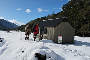 Tramp Hurunui River from Hurunui #3 Hut to Camerons Hut and beyond return