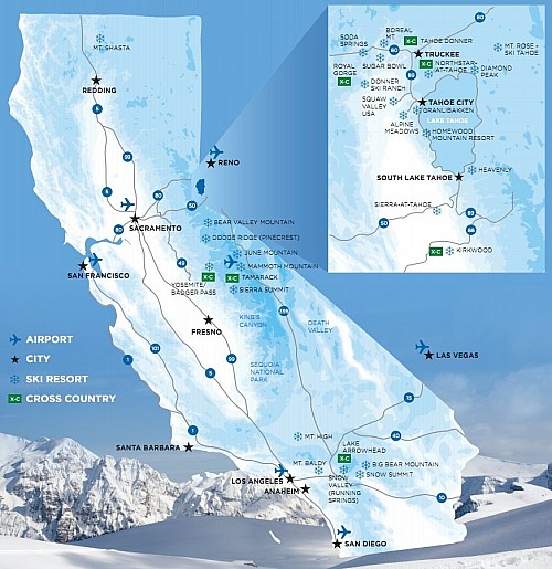 California Ski Areas; source: https://snowbrains.com/2016-california-ski-resort-opening-dates/