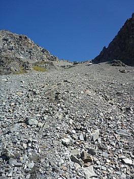 2016-01-05 10.23.32 P1000318 Simon - looking back up scree slope.jpeg: 3456x4608, 5331k (2016 Jan 05 10:23)