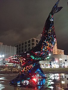 Whale sculpture in city plaza
Photographer;&nbsp;Simon
2019-03-02&nbsp;20.54.22;&nbsp;Metadata time: '2019 Mar 02 20:54'
Original size:&nbsp;3,120 x 4,160; 6,376 kB
Filename: 2019-03-02 20.54.22 LG6 Simon - Whale sculpture in city plaza.jpeg