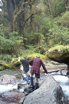 Simon and Brian crossing the Moeraki
Photo: Philip
2023-04-17 08.43.34; '2023 Apr 17 08:43'
Original size: 2,880 x 4,320; 4,500 kB