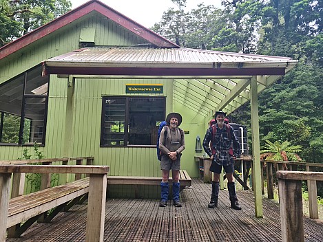 Simon and Brian at Waitewaewae Hut
Photo: Simon
2024-01-05 07.51.59; '2024 Jan 05 07:52'
Original size: 9,248 x 6,936; 14,347 kB