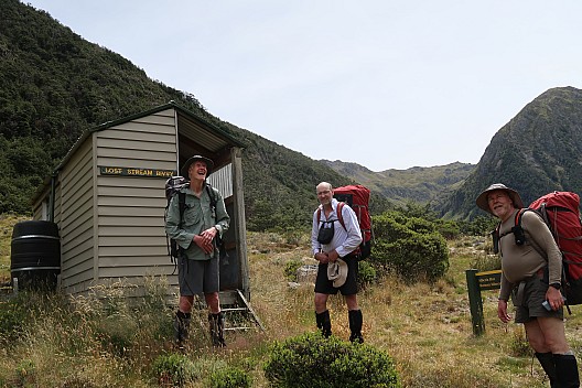 Bruce, Alan, and Simon arriving at Lost Stream Bivvy
Photo: Brian
2024-01-28 14.22.55; '2024 Jan 28 14:22'
Original size: 5,472 x 3,648; 8,656 kB