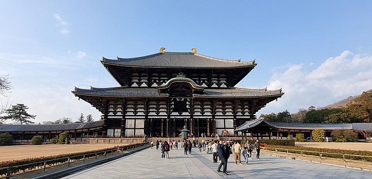 Tōdai-ji Temple str cr
Photo: Jim
2024-03-14 16.24.28; '2024 Mar 14 20:24'
Original size: 2,862 x 1,377; 1,178 kB; {i:2;}
2024-03-14 16.24.28 S21FE+ Jim - Tōdai-ji Temple_str_cr.jpg