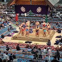 Kuromon market, Ōsaka Castle, Sumo Wrestling and Edion Arean\, Dōtonburi
Edion Arena ring ceremony
Photo: Jim
2024-03-15 14.16.52; '2024 Mar 15 14:16'
Original size: 2,992 x 2,992; 3,229 kB
2024-03-15 14.16.52 S21FE+ Jim - Edion Arena ring ceremony.jpeg