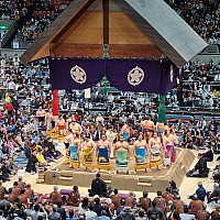 Kuromon market, Ōsaka Castle, Sumo Wrestling and Edion Arean\, Dōtonburi
Sumo ceremony
Photo: Jim
2024-03-15 15.43.20; '2024 Mar 15 15:43'
Original size: 2,992 x 2,992; 3,202 kB
2024-03-15 15.43.20 S21FE+ Jim - Sumo ceremony.jpeg