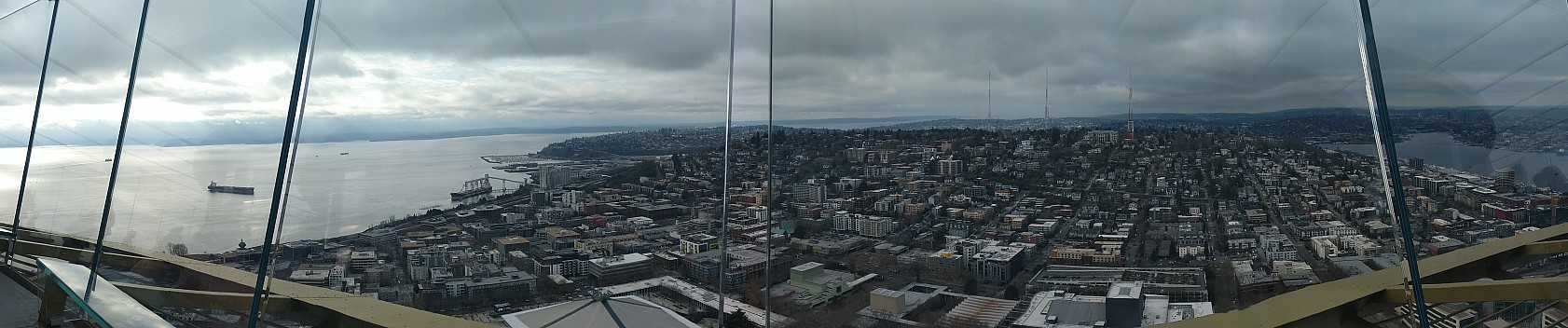 Panorama view from the Space Needle deck
Photographer;&nbsp;Nick
2025-03-02&nbsp;15.19.27;&nbsp;Metadata time: '2025 Mar 02 15:19'
Original size:&nbsp;7,308 x 1,529; 3,190 kB;&nbsp;cr
Filename: 2025-03-02 15.19.27 Nick - panorama view from the Space Needle deck_cr.jpg