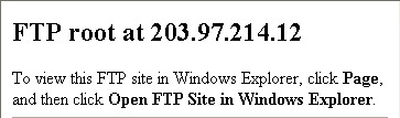 ftp display in browser