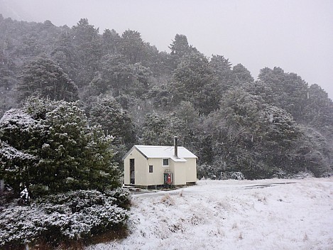 Snowing at Mistake Flats Hut
Photo: Simon
2020-09-01 07.50.11; '2020 Sept 01 07:50'
Original size: 4,608 x 3,456; 6,459 kB
2020-09-01 07.50.11 P1030435 Simon - snowing at Mistake Flats Hut.jpeg