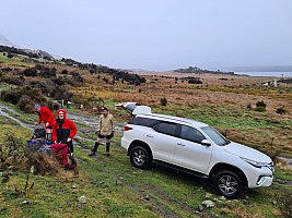 Fly Wellington to Ōtautahi, drive to Loch Katrine, tramp Hurunui River to Hurunui Hut