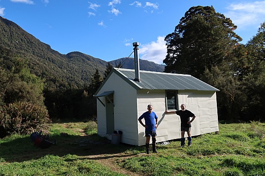 Philip and Simon at Horseshoe Flat Hut
Photo: Brian
2023-04-16 14.45.58; '2023 Apr 16 14:45'
Original size: 5,472 x 3,648; 9,290 kB
2023-04-16 14.45.58 IMG_0807 Brian - Philip and Simon at Horseshoe Flat Hut.jpeg