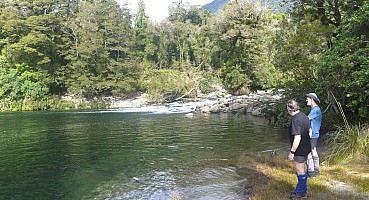 Mataketake Hut to Blue River Hut via tops, drive to Waita River at the south end of Haast-Paringa Cattle Track, tramp to Coppermine Creek Hut