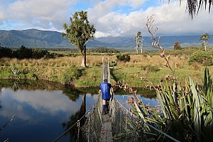 Mataketake Hut to Blue River Hut via tops, drive to Waita River at the south end of Haast-Paringa Cattle Track, tramp to Coppermine Creek Hut