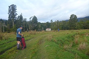 Mataketake Hut to Blue River Hut via tops, drive to Waita River at the south end of Haast-Paringa Cattle Track, tramp to Coppermine Creek Hut