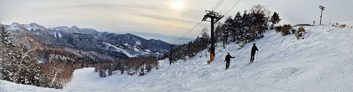 Simon and Kevin at the top of Higashidateyama Olympic course
Photographer;&nbsp;Adrian
2024-03-11&nbsp;16.36.07;&nbsp;Metadata time: '2024 Mar 11 20:36'
Original size:&nbsp;7,810 x 2,051; 3,569 kB
Filename: 2024-03-11 16.36.07-PANO S20+ Adrian - Simon and Kevin at the top of Higashidateyama Olympic course.jpeg