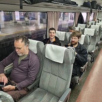 Roughing it on local express to Nagoya (at Nagano Station)
Photographer;&nbsp;Jim
2024-03-13&nbsp;10.55.25;&nbsp;Metadata time: '2024 Mar 13 14:55'
Original size:&nbsp;2,992 x 2,992; 2,630 kB
Filename: 2024-03-13 10.55.25 S21FE+ Jim - Roughing it on local express to Nagoya (at Nagano Station).jpeg