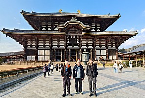 Ōsaka markets, visit to Nara
Adrian, Jim, and Kevin in front of Tōdai-ji
Photo: Simon
2024-03-14 16.23.22; '2024 Mar 14 16:23'
Original size: 13,467 x 9,098; 15,635 kB; stitch
2024-03-14 16.23.22 S20+ Simon - Adrian, Jim, and Kevin in front of Tōdai-ji_stitch.jpg