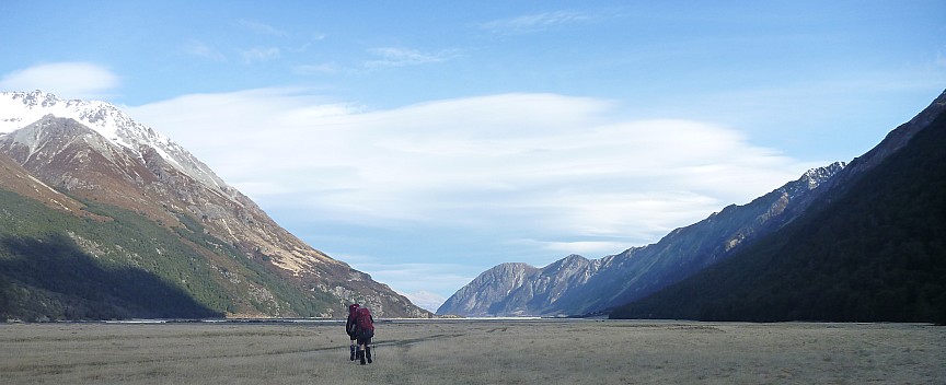 Brian and Simon heading down the Hopkins Flats
Photo: Philip
2024-10-01 17.12.32; '2024 Oct 01 17:12'
Original size: 4,320 x 1,761; 2,072 kB; cr
2024-10-01 17.12.32 P1070625 Philip - Brian and Simon heading down the Hopkins Flats_cr.jpg