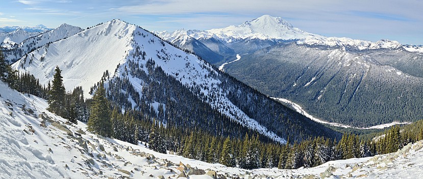 View from Crystal Mountain North with Mt St Helens Mt Ranier White River
Photographer;&nbsp;Simon
2025-02-26&nbsp;10.20.56;&nbsp;Metadata time: '2025 Feb 26 10:20'
Original size:&nbsp;16,522 x 7,018; 18,501 kB;&nbsp;stitch
Filename: 2025-02-26 10.20.56 S20+ Simon - view from Crystal Mountain North with Mt St Helens Mt Ranier White River_stitch.jpg