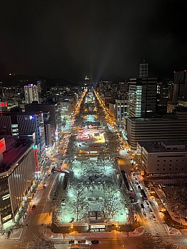 Odori Park night view from Sapporo TV Tower
Photographer;&nbsp;Pauline
2026-01-31&nbsp;18.06.23;&nbsp;Metadata time: '2026 Jan 31 22:06'
Original size:&nbsp;3,024 x 4,032; 7,841 kB
Filename: 2026-01-31 18.06.23 IMG_4451 Pauline - Odori Park night view from Sapporo TV Tower.jpeg