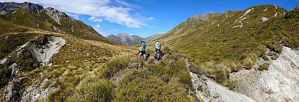 Moa Saddle and Stream from Moa Saddle
Photographer;&nbsp;Simon
2026-03-04&nbsp;11.55.10597;&nbsp;Metadata time: '2026 Mar 04 11:55'
Original size:&nbsp;15,949 x 5,473; 19,293 kB;&nbsp;stitch
Filename: 2026-03-04 11.55.10597 Xpr1VII Simon - Moa Saddle and Stream from Moa Saddle_stitch.jpg